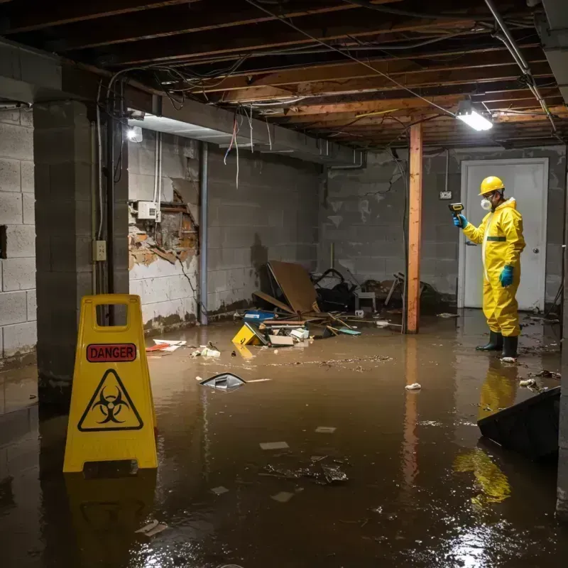 Flooded Basement Electrical Hazard in Elliott County, KY Property