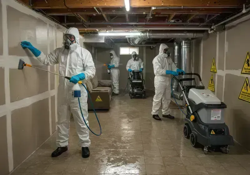 Basement Moisture Removal and Structural Drying process in Elliott County, KY